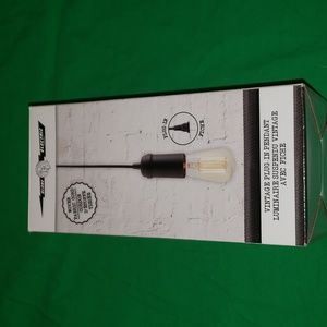 Globe Electric Woven Fabric Cord Vintage Plug Pendant New Open Box